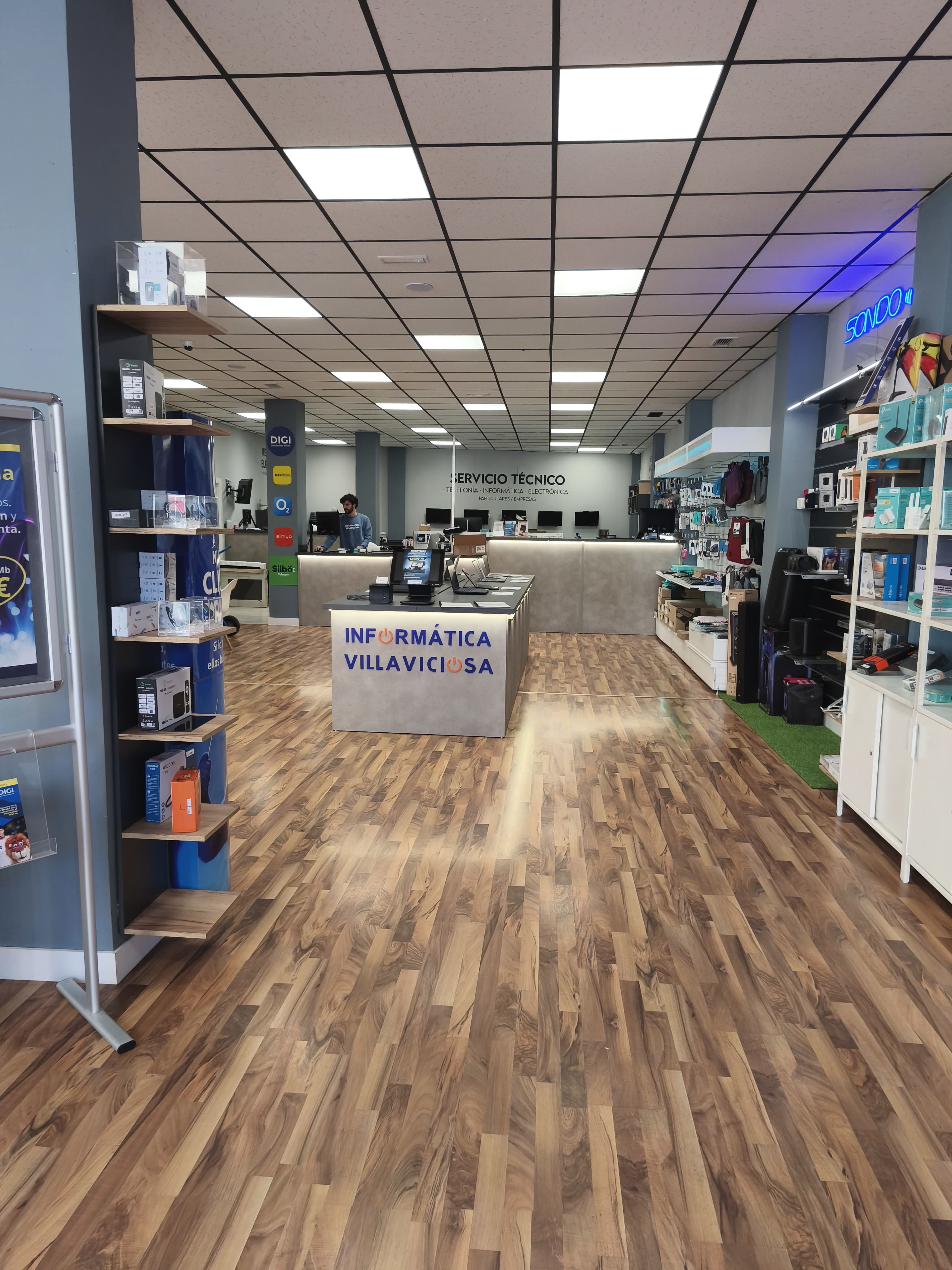 Zona interior de la tienda